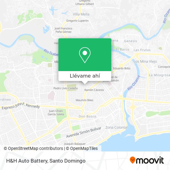 Mapa de H&H Auto Battery