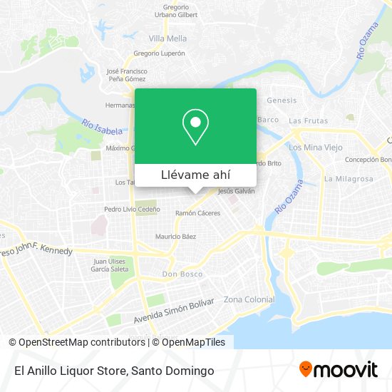 Mapa de El Anillo Liquor Store