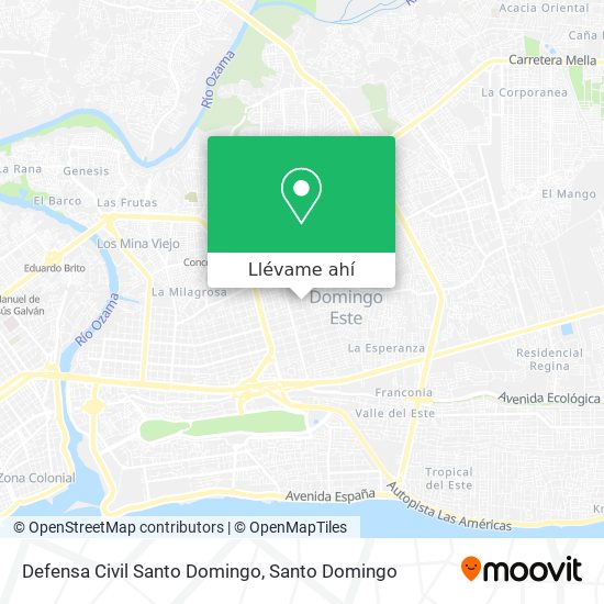 Mapa de Defensa Civil Santo Domingo