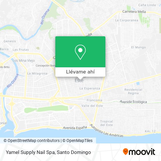 Mapa de Yamel Supply Nail Spa