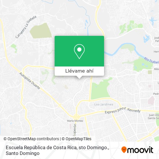 Mapa de Escuela República de Costa Rica, sto Domingo.