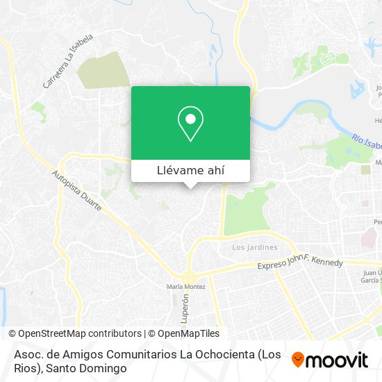 Mapa de Asoc. de Amigos Comunitarios La Ochocienta (Los Rios)