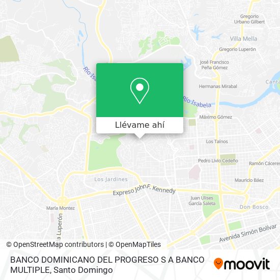 Mapa de BANCO DOMINICANO DEL PROGRESO S A BANCO MULTIPLE