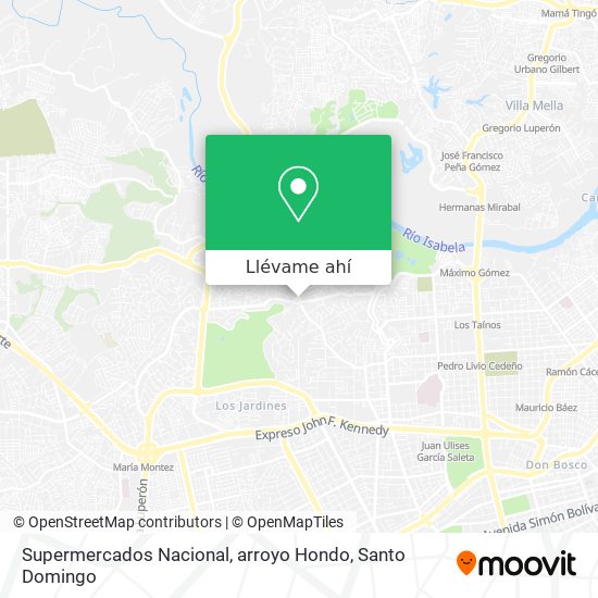 Mapa de Supermercados Nacional, arroyo Hondo