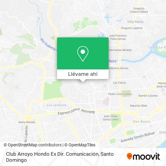 Mapa de Club Arroyo Hondo Ex Dir. Comunicación