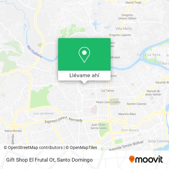 Mapa de Gift Shop El Frutal Ot