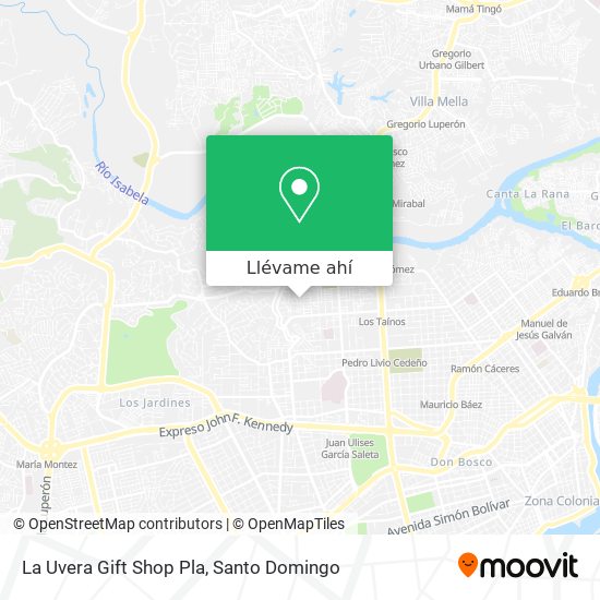 Mapa de La Uvera Gift Shop Pla