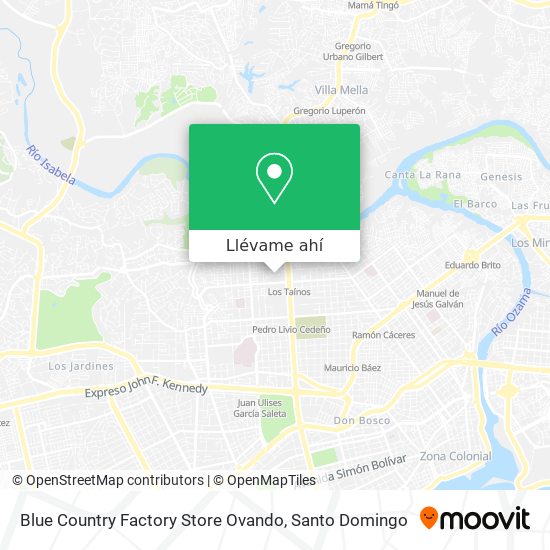 Mapa de Blue Country Factory Store Ovando