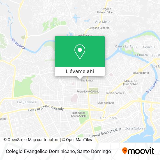 Mapa de Colegio Evangelico Dominicano