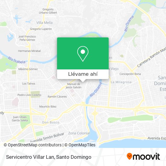 Mapa de Servicentro Villar Lan