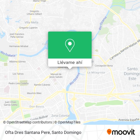 Mapa de Ofta Dres Santana Pere