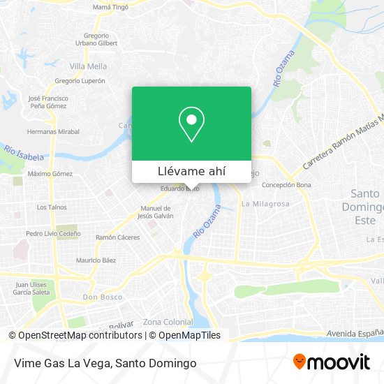 Mapa de Vime Gas La Vega