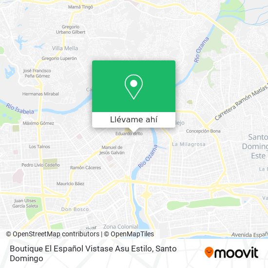 Mapa de Boutique El Español Vistase Asu Estilo
