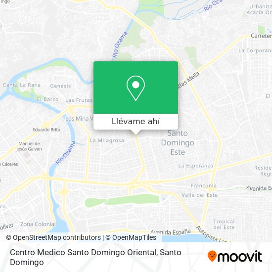 Mapa de Centro Medico Santo Domingo Oriental