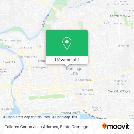 Mapa de Talleres Carlos Julio Adames