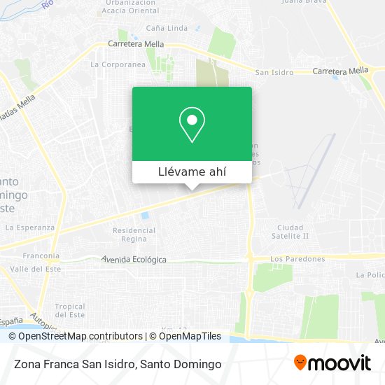 Mapa de Zona Franca San Isidro