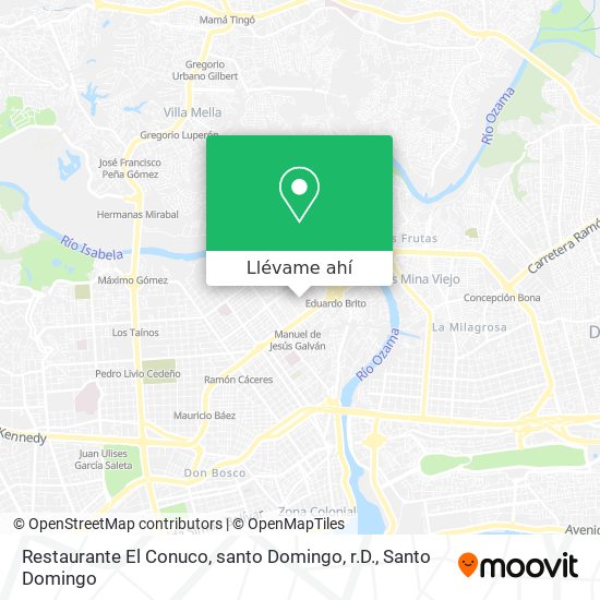 Mapa de Restaurante El Conuco, santo Domingo, r.D.
