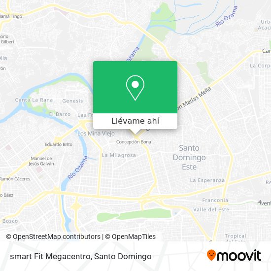 Mapa de smart Fit Megacentro