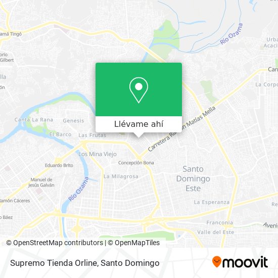 Mapa de Supremo Tienda Orline