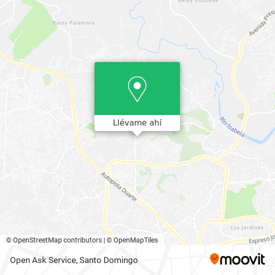 Mapa de Open Ask Service