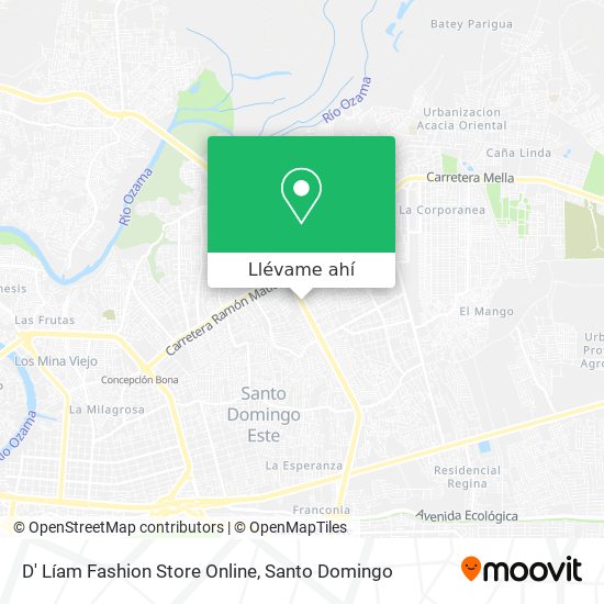 Mapa de D' Líam Fashion Store Online