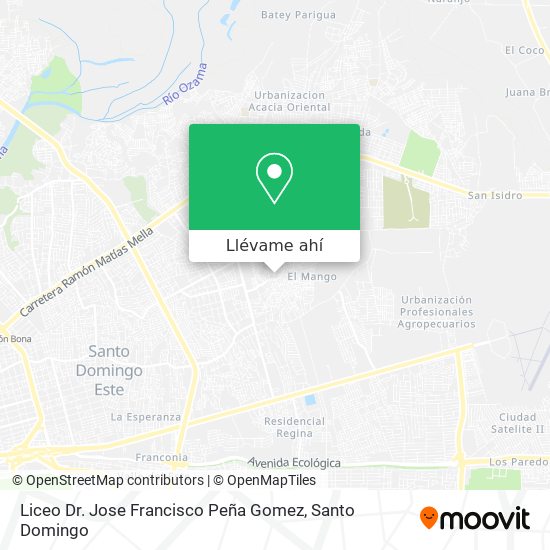 Mapa de Liceo Dr. Jose Francisco Peña Gomez