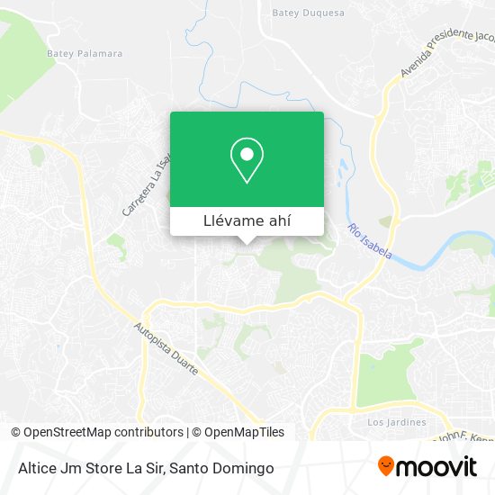 Mapa de Altice Jm Store La Sir