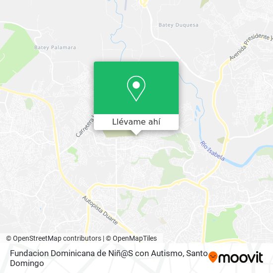 Mapa de Fundacion Dominicana de Niñ@S con Autismo