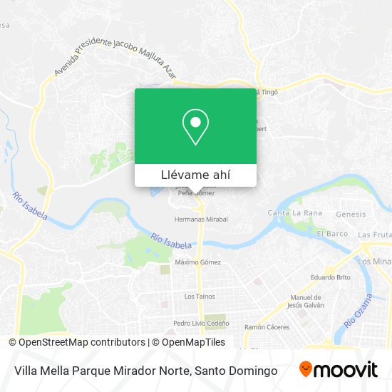Mapa de Villa Mella Parque Mirador Norte