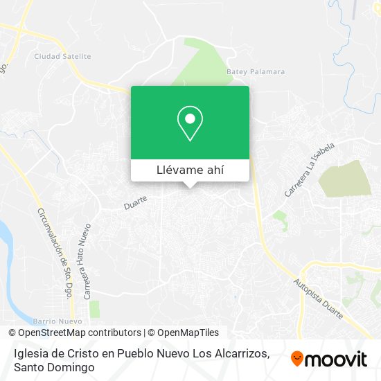 Mapa de Iglesia de Cristo en Pueblo Nuevo Los Alcarrizos