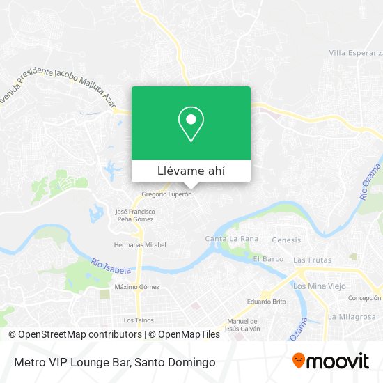Mapa de Metro VIP Lounge Bar