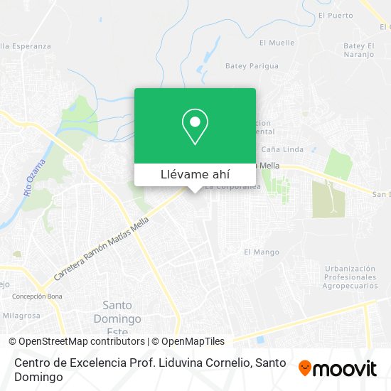 Mapa de Centro de Excelencia Prof. Liduvina Cornelio