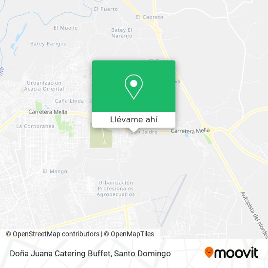 Mapa de Doña Juana Catering Buffet