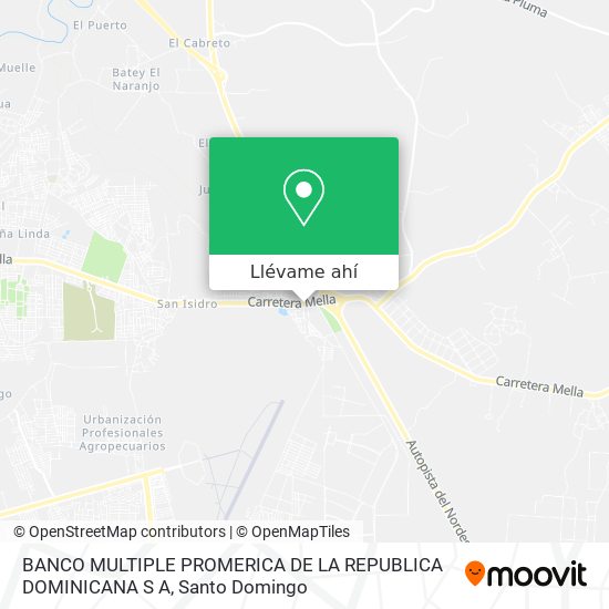 Mapa de BANCO MULTIPLE PROMERICA DE LA REPUBLICA DOMINICANA S A