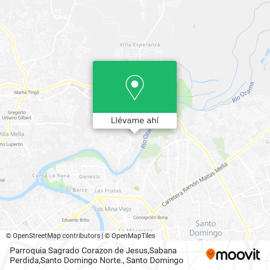 Mapa de Parroquia Sagrado Corazon de Jesus,Sabana Perdida,Santo Domingo Norte.