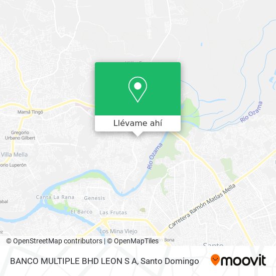 Mapa de BANCO MULTIPLE BHD LEON S A