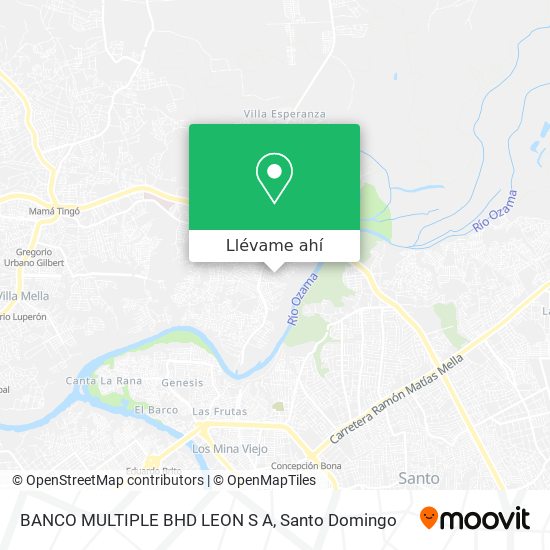 Mapa de BANCO MULTIPLE BHD LEON S A