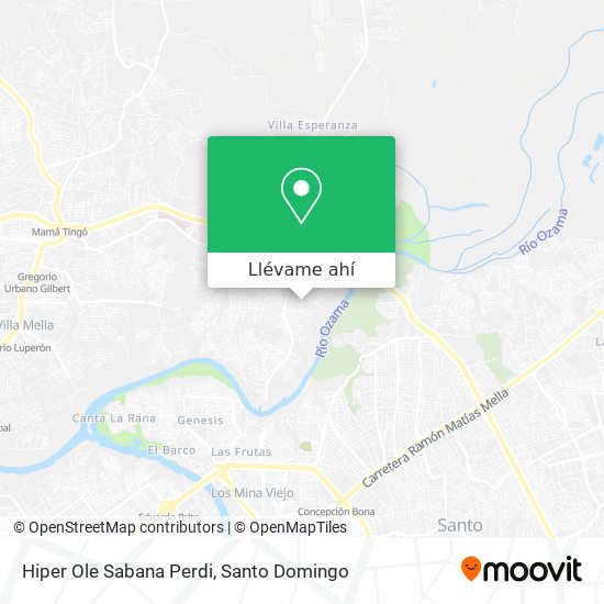 Mapa de Hiper Ole Sabana Perdi