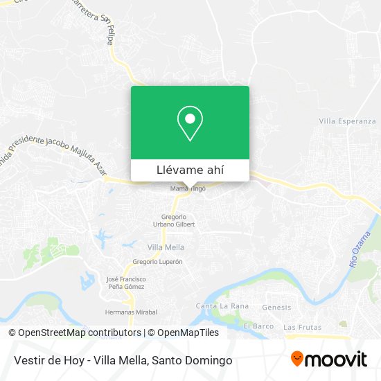 Mapa de Vestir de Hoy - Villa Mella