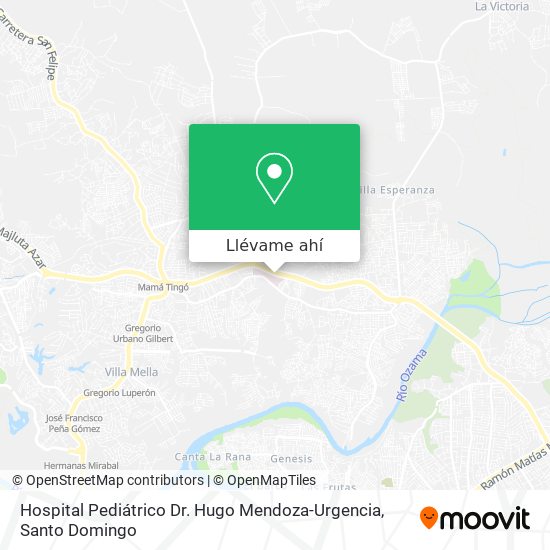 Mapa de Hospital Pediátrico Dr. Hugo Mendoza-Urgencia