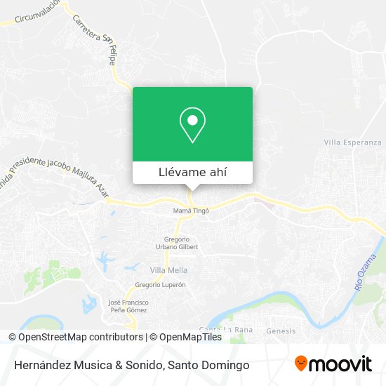 Mapa de Hernández Musica & Sonido