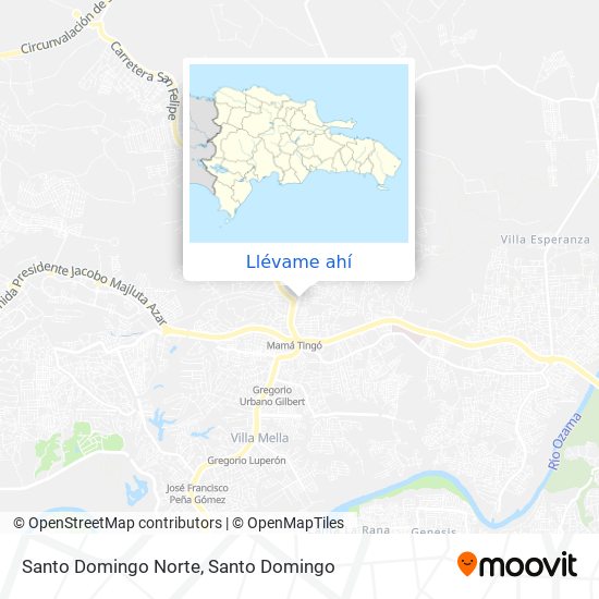 Mapa de Santo Domingo Norte