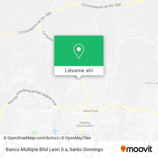 Mapa de Banco Multiple Bhd Leon S a
