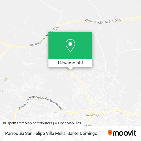 Mapa de Parroquia San Felipe Villa Mella