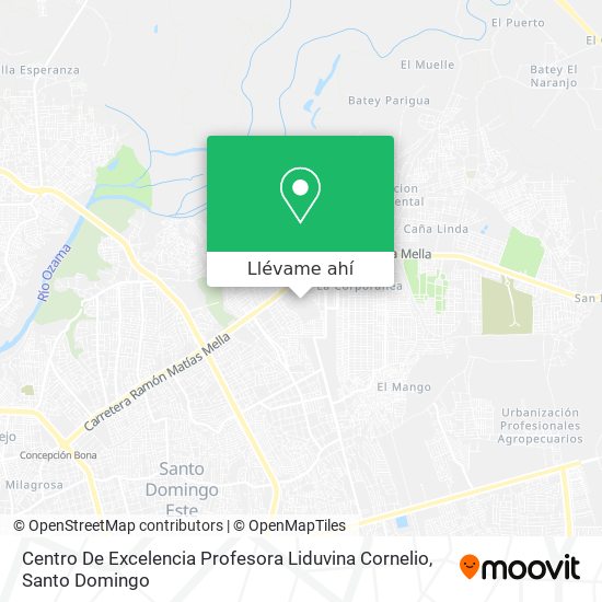 Mapa de Centro De Excelencia Profesora Liduvina Cornelio