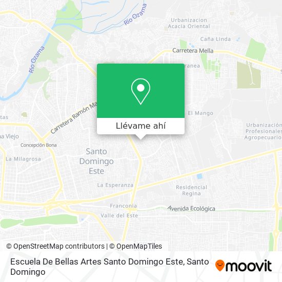 Mapa de Escuela De Bellas Artes Santo Domingo Este