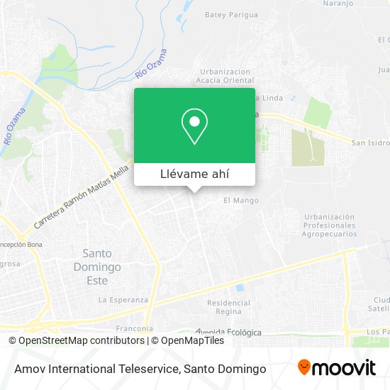 Mapa de Amov International Teleservice