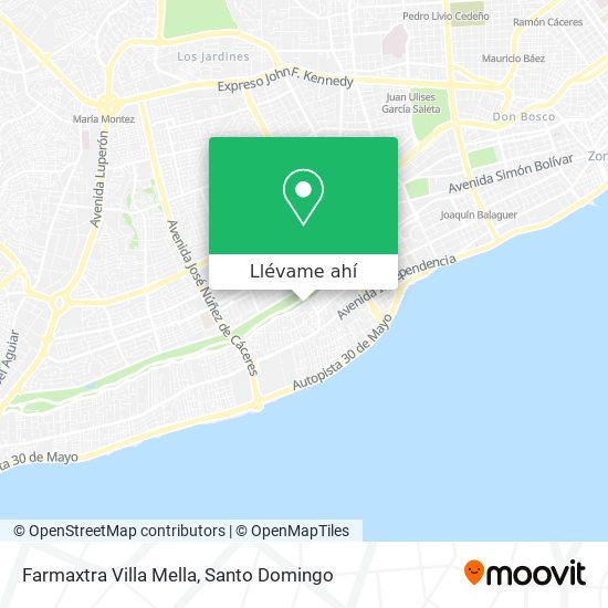 Mapa de Farmaxtra Villa Mella