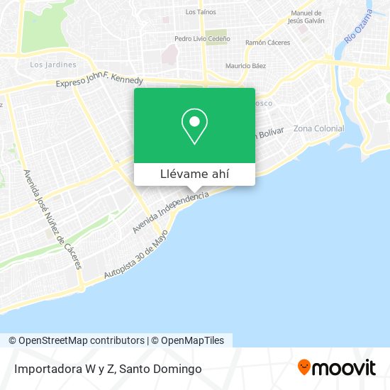 Mapa de Importadora W y Z