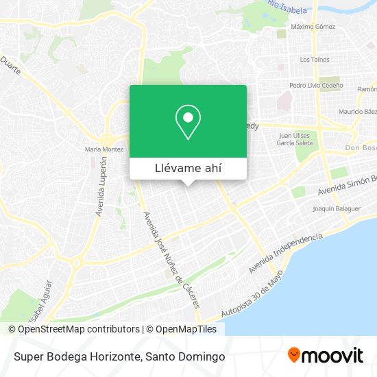 Mapa de Super Bodega Horizonte